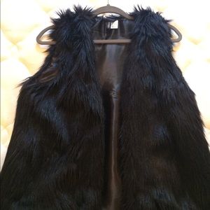 Black faux vest